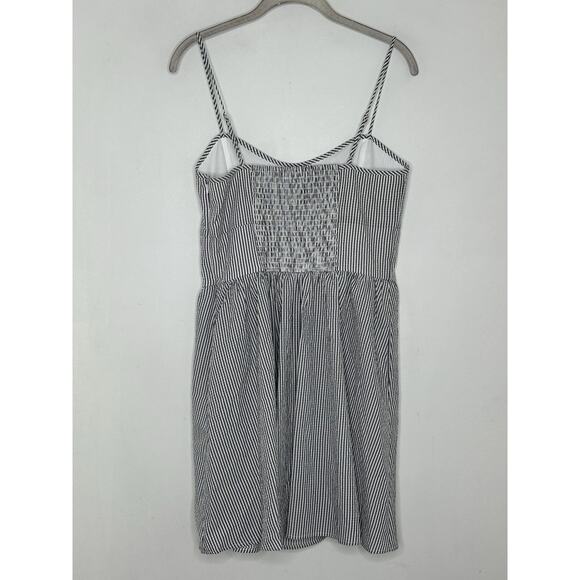 WAYF Women’s Gray Stripe Corset Sleeveless Foared Dress Size M New - Picture 5 of 8